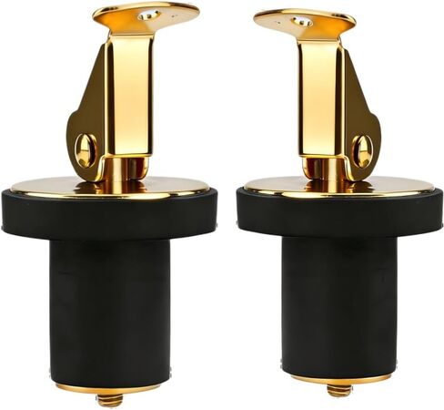 2 Pcs Snap Handle Brass Boat Drain Plug – 3/4 Inch Brass Boat Drain Plug with Snap Handle for Fishing Rowing Vessels (3/8inch) (5/8 Inch) in Kuwait