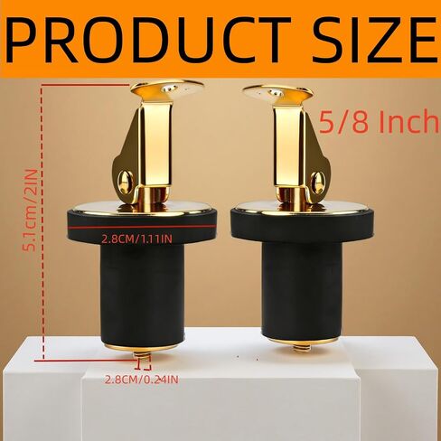 2 Pcs Snap Handle Brass Boat Drain Plug – 3/4 Inch Brass Boat Drain Plug with Snap Handle for Fishing Rowing Vessels (3/8inch) (5/8 Inch) in Kuwait