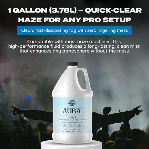 SurgeFX Aura Whisper سائل ضباب مائي سريع التبديد، 1 جالون - عصير ضباب خفيف للمسرح والصور والليزر in Kuwait