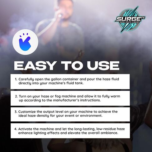 SurgeFX Aura Whisper سائل ضباب مائي سريع التبديد، 1 جالون - عصير ضباب خفيف للمسرح والصور والليزر in Kuwait