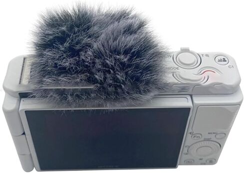 Outdoor VLOG Camera Windproof Noise Reduction Microphone Furry Cover for ZV1 ZV1F ZVE10 ZVE1 Microphone Hair Cover in Kuwait