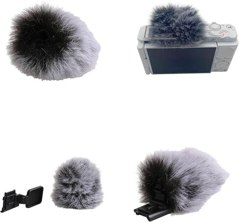Outdoor VLOG Camera Windproof Noise Reduction Microphone Furry Cover for ZV1 ZV1F ZVE10 ZVE1 Microphone Hair Cover in Kuwait
