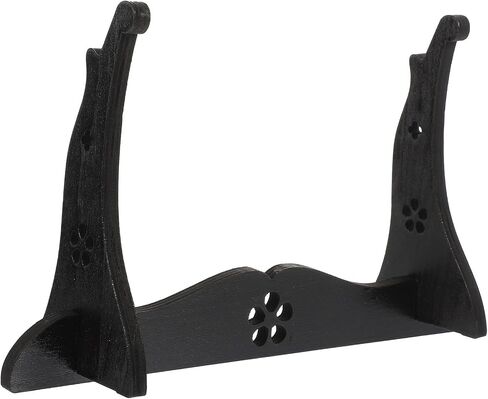 Tofficu Wooden Flute Display Stand Sakura Base, Double Layer Desktop Organizer and Storage Rack for Flute and Collection, Decorative Music and Display Holder for Home in Kuwait