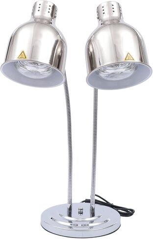 Food Heat Lamp, 500W Commercial Food Warmer Lamp with 2 Heads 2 Bulbs, Adjustable Food Warming Light for Restaurant Buffet Kitchen Cafeteria Catering and Parties (Rose Gold) in Kuwait