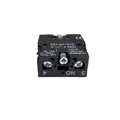 10-Pack 1NO Contact Block for 22mm Push Button Compatible with ZB2-BE101C, AC-15 240V 3A Screw Terminal Auxiliary Module in Kuwait