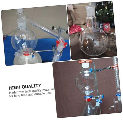Single Neck Boiling Flask 500ml Borosilicate Glass Reflux Flask for Laboratory Use Professional Distillation Apparatus in Kuwait