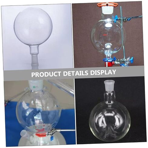 Single Neck Boiling Flask 500ml Borosilicate Glass Reflux Flask for Laboratory Use Professional Distillation Apparatus in Kuwait