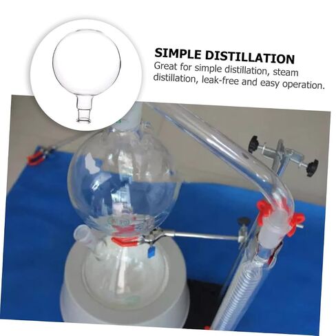 Single Neck Boiling Flask 500ml Borosilicate Glass Reflux Flask for Laboratory Use Professional Distillation Apparatus in Kuwait