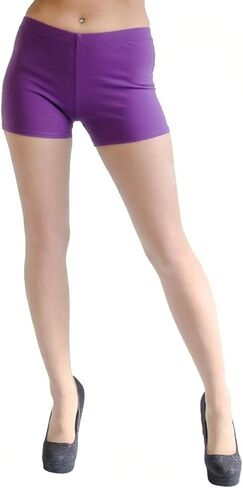 VF-Sport Women’s Cotton Legging Shorts - Soft Stretch for Bike, Yoga, & Layering, Made in USA, Junior & Plus Sizes XXS-3X in Kuwait