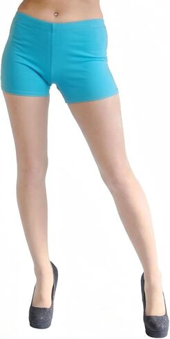 VF-Sport Women’s Cotton Legging Shorts - Soft Stretch for Bike, Yoga, & Layering, Made in USA, Junior & Plus Sizes XXS-3X in Kuwait