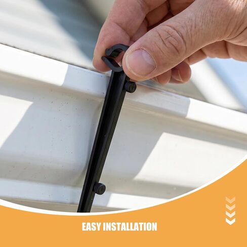 60pcs Plastic Gutter Clips for Residential and Commercial Gutters Black Abs Guard Fixing Hooks with Easy Installation and Corrosion Resistant Material in Kuwait