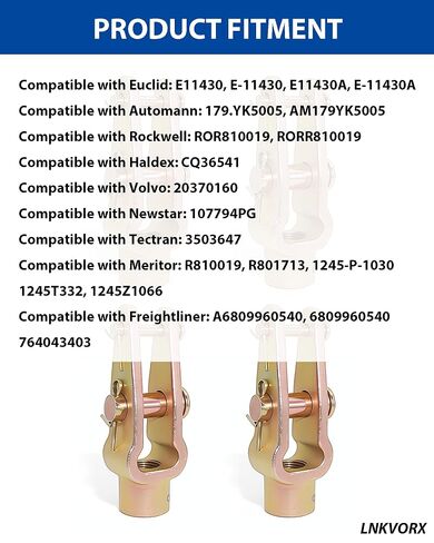 4 عبوات R810019 مجموعة أدوات ضبط الركود، 5/8-18 خيط، دبوس مزدوج | يستبدل Meritor R810019، Haldex CQ36541، Euclid E11430 وFreightliner A6809960540؛ وصلة فرامل الهواء للخدمة الشاقة in Kuwait