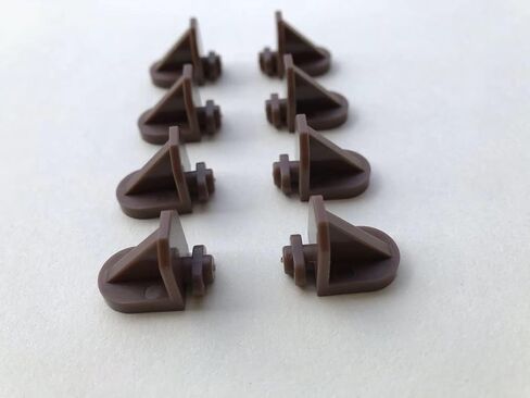 Twist-in Shelf Support Pins (8 Pack) for Kitchen Cabinets, Bookcases, Shelves Brown in Kuwait