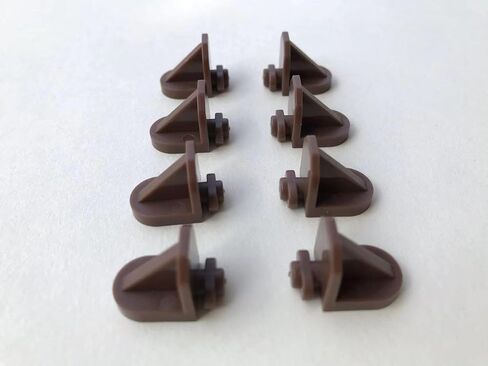 Twist-in Shelf Support Pins (8 Pack) for Kitchen Cabinets, Bookcases, Shelves Brown in Kuwait