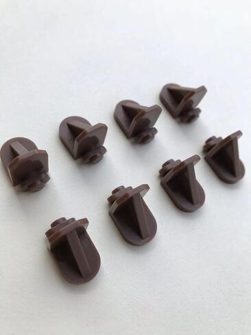 Twist-in Shelf Support Pins (8 Pack) for Kitchen Cabinets, Bookcases, Shelves Brown in Kuwait