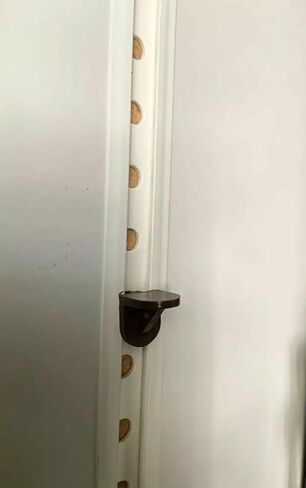 Twist-in Shelf Support Pins (8 Pack) for Kitchen Cabinets, Bookcases, Shelves Brown in Kuwait