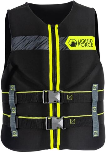 سترة نجاة CGA بمفصلة كلاسيكية من Liquid Force 2026 (أسود/أخضر). in Kuwait