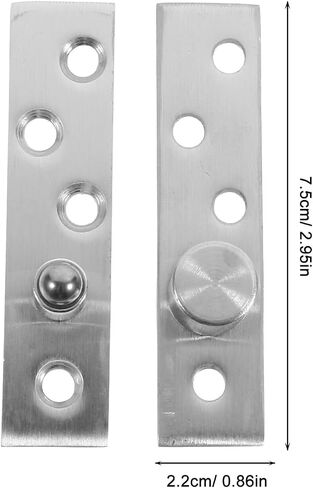 VALICLUD 2pcs 360 Degree Stainless Steel Rotation Pivot Hinges, Small Offset Concealed Door Pivot Hinges for Cabinet Doors, Hidden Rotating Hardware for Industrial and Residential Use in Kuwait