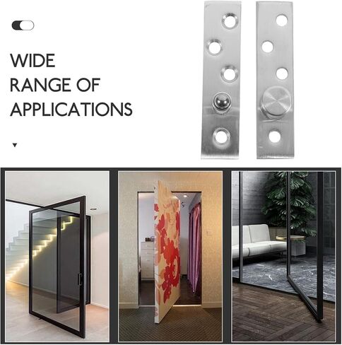 VALICLUD 2pcs 360 Degree Stainless Steel Rotation Pivot Hinges, Small Offset Concealed Door Pivot Hinges for Cabinet Doors, Hidden Rotating Hardware for Industrial and Residential Use in Kuwait