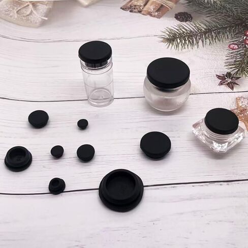 140PCS Silicone Rubber Plugs for Round Holes, 8 Sizes Silicone Hole Plug Snap Locking for Furniture Fencing Post Pipe Cabinet Distribution Box Insert End(3/16"-1") in Kuwait