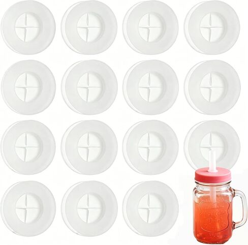 Silicone Straw Hole Plugs, 20pcs Straw Hole Grommets with Straw Holes, Silicone Stopper Fixing Plugs for Mason Canning Jar Airlock Fermenter Lid in Kuwait