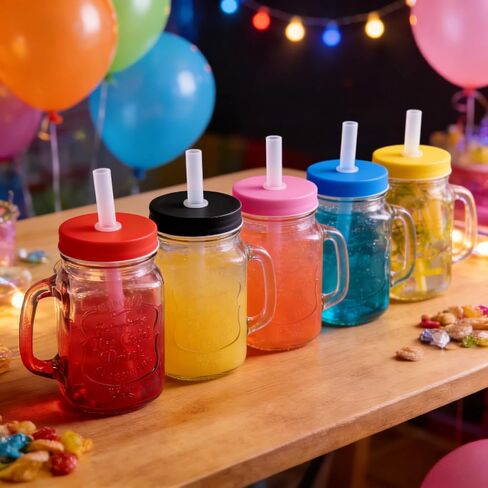 Silicone Straw Hole Plugs, 20pcs Straw Hole Grommets with Straw Holes, Silicone Stopper Fixing Plugs for Mason Canning Jar Airlock Fermenter Lid in Kuwait