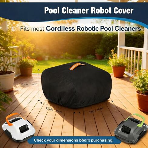 غطاء منظف حمام السباحة الآلي لـ Zodiac Voyager RE 4400 iQ 2023-2026، غطاء تخزين مقاوم للماء 600D غطاء حماية شديد التحمل للمكنسة الكهربائية لحمامات السباحة الروبوتية فوق الأرض in Kuwait