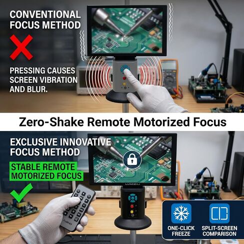 مجهر رقمي 4K لحام SMD وإصلاح ثنائي الفينيل متعدد الكلور | الكل في واحد｜مستشعر CMOS بدقة 8.29 ميجابكسل｜10.1 بوصة IPS｜تركيز عن بعد بمحرك｜HDMI 1080P@60fps｜مسافة عمل 9 بوصة in Kuwait