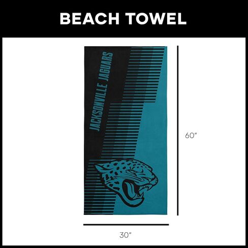 Northwest Jacksonville Jaguars NFL Progression Jacquard Beach Towel 36 x 72 Inches in Kuwait