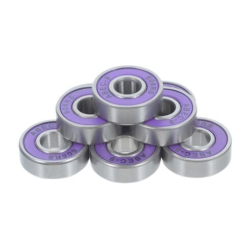 Luxshiny 8pcs 608rs Inline Skate Bearings for Skateboard and Longboard, Purple Pu Material with Carbon Steel, Stable Construction and Easy Maintenance, for Indoor and Night Use in Kuwait