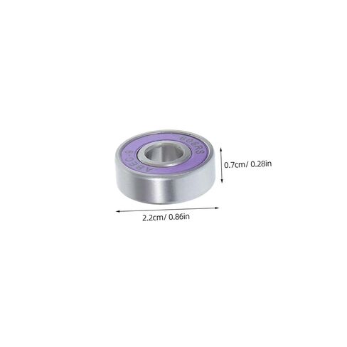 Luxshiny 8pcs 608rs Inline Skate Bearings for Skateboard and Longboard, Purple Pu Material with Carbon Steel, Stable Construction and Easy Maintenance, for Indoor and Night Use in Kuwait