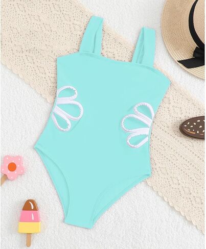 One Piece Swimsuits for Girl Hollow Out Straps Tankini Swimwear Summer Sporty Beach Bathing Suits 8-12 Years in Kuwait