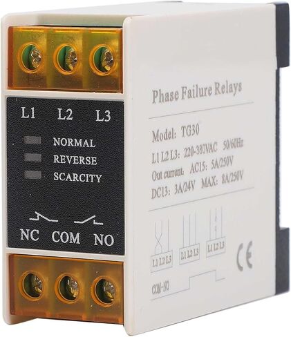 مرحل حماية الطور TG30/TG30S 380V كشف جهد التيار المتردد مع غلاف مثبطات اللهب PC ومؤشر LED للمعدات الصناعية (TG30) in Kuwait