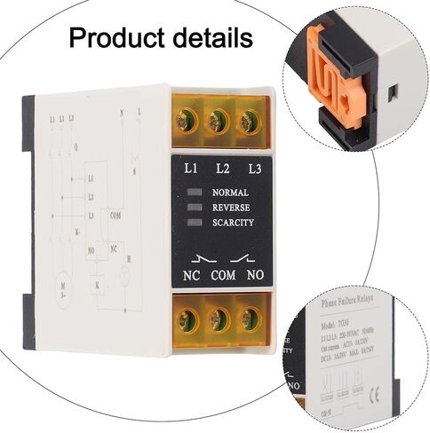 مرحل حماية الطور TG30/TG30S 380V كشف جهد التيار المتردد مع غلاف مثبطات اللهب PC ومؤشر LED للمعدات الصناعية (TG30) in Kuwait