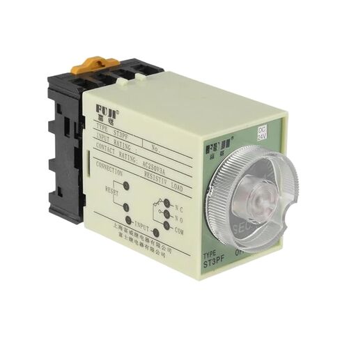 ST3PF ST3 مرحل الوقت DC12V DC24V AC110V AC220V مؤقت إيقاف التشغيل مع مقبس قاعدة 8Pin 5S 10S 30S 60S 3M 10M(AC220V 30S) in Kuwait