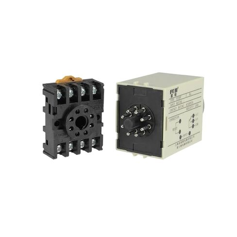 ST3PF ST3 مرحل الوقت DC12V DC24V AC110V AC220V مؤقت إيقاف التشغيل مع مقبس قاعدة 8Pin 5S 10S 30S 60S 3M 10M(AC220V 30S) in Kuwait