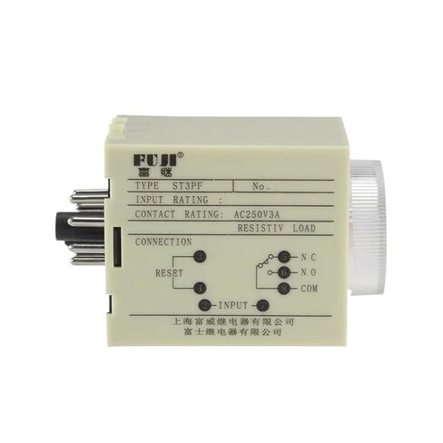 ST3PF ST3 مرحل الوقت DC12V DC24V AC110V AC220V مؤقت إيقاف التشغيل مع مقبس قاعدة 8Pin 5S 10S 30S 60S 3M 10M(AC220V 30S) in Kuwait