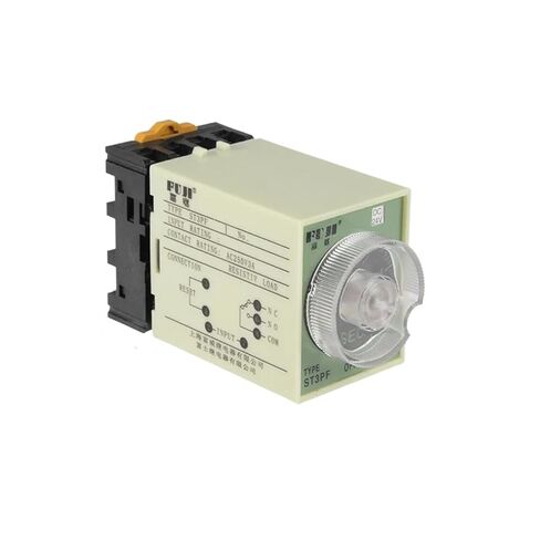 ST3PF ST3 مرحل الوقت DC12V DC24V AC110V AC220V مؤقت إيقاف التشغيل مع مقبس قاعدة 8Pin 5S 10S 30S 60S 3M 10M(AC220V 30S) in Kuwait