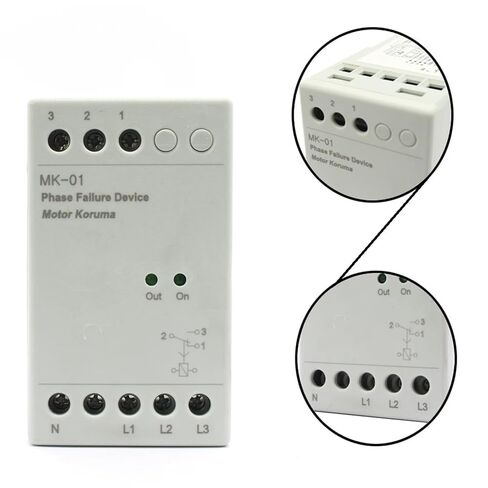 1 قطعة MK-01 3 مراحل ومحايد 230VAC يحمي المحرك من فشل الطور وجهاز فشل طور عدم توازن الجهد in Kuwait