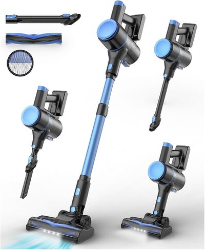 UML0 N8 Cordless Vacuum Cleaner,Lightweight Stick Vacuum with Powerful Suction,2200mAh Battery,40 Mins Runtime, Self-Standing,Rechargeable Vacuum Cleaners for Home Hardwood Floor Pet Hair (Cobalt) in Kuwait