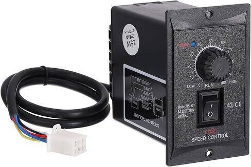 MECCANIXITY 200W 220V AC وحدة تحكم سرعة المحرك، US-52 50/60 هرتز وحدة تحكم المحرك إلى الأمام عكس التبديل مع IEC C14 ذكر التوصيل لمنظم الحاكم استبدال آلات المعدات DIY in Saudi Arabia