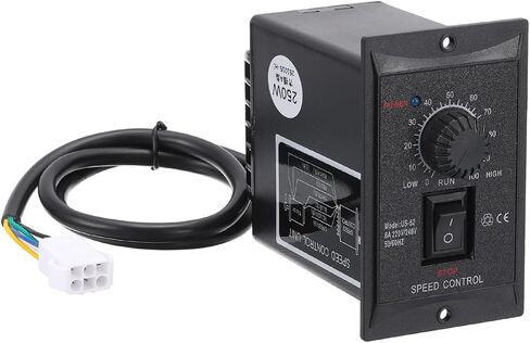 MECCANIXITY 200W 220V AC وحدة تحكم سرعة المحرك، US-52 50/60 هرتز وحدة تحكم المحرك إلى الأمام عكس التبديل مع IEC C14 ذكر التوصيل لمنظم الحاكم استبدال آلات المعدات DIY in Saudi Arabia