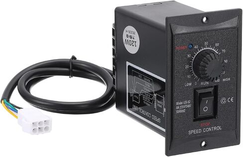 MECCANIXITY 200W 220V AC وحدة تحكم سرعة المحرك، US-52 50/60 هرتز وحدة تحكم المحرك إلى الأمام عكس التبديل مع IEC C14 ذكر التوصيل لمنظم الحاكم استبدال آلات المعدات DIY in Saudi Arabia