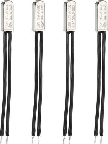 MECCANIXITY 4pcs KSD9700 Thermostat, 75C Normally Close N.C Temperature Switch 250V 5A Thermal Switch Protector, Metal Temperature Controller in Kuwait