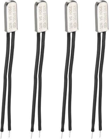 MECCANIXITY 4pcs KSD9700 Thermostat, 75C Normally Close N.C Temperature Switch 250V 5A Thermal Switch Protector, Metal Temperature Controller in Kuwait