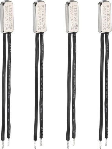 MECCANIXITY 4pcs KSD9700 Thermostat, 75C Normally Close N.C Temperature Switch 250V 5A Thermal Switch Protector, Metal Temperature Controller in Kuwait