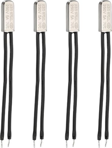 MECCANIXITY 4pcs KSD9700 Thermostat, 75C Normally Close N.C Temperature Switch 250V 5A Thermal Switch Protector, Metal Temperature Controller in Kuwait