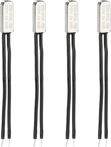 MECCANIXITY 4pcs KSD9700 Thermostat, 75C Normally Close N.C Temperature Switch 250V 5A Thermal Switch Protector, Metal Temperature Controller in Kuwait