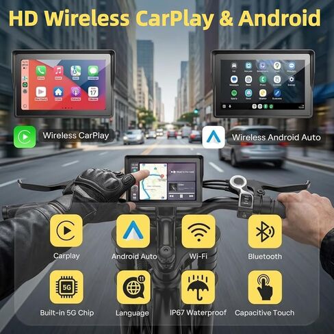 دراجة كهربائية للبالغين مع نظام Carplay وAndroid Auto، محرك ذروة 1500 واط، 60/100 ميل، دراجة كهربائية بإطار سميك مع بطارية قابلة للإزالة 7 سرعات 48 فولت 15 أمبير، تعليق مزدوج وفرامل، معتمدة من UL2849 in Kuwait