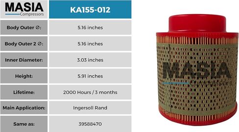 39588470 OEM Replacement Air Filter - Fits in SSR-EP25 Thru EP-40 - Made in USA in Kuwait